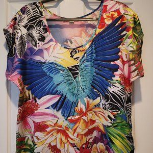 Boston Proper Colorful Print Top